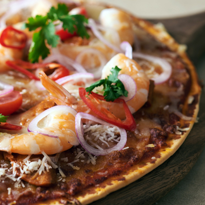 Taste the Fusion: Otah and Shrimp Sambal Pizza